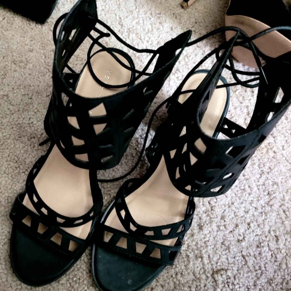 Black Heeled Sandals